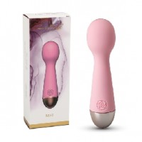 10-Speed Mini Vibrating Rechargeable Wand Massager Pink